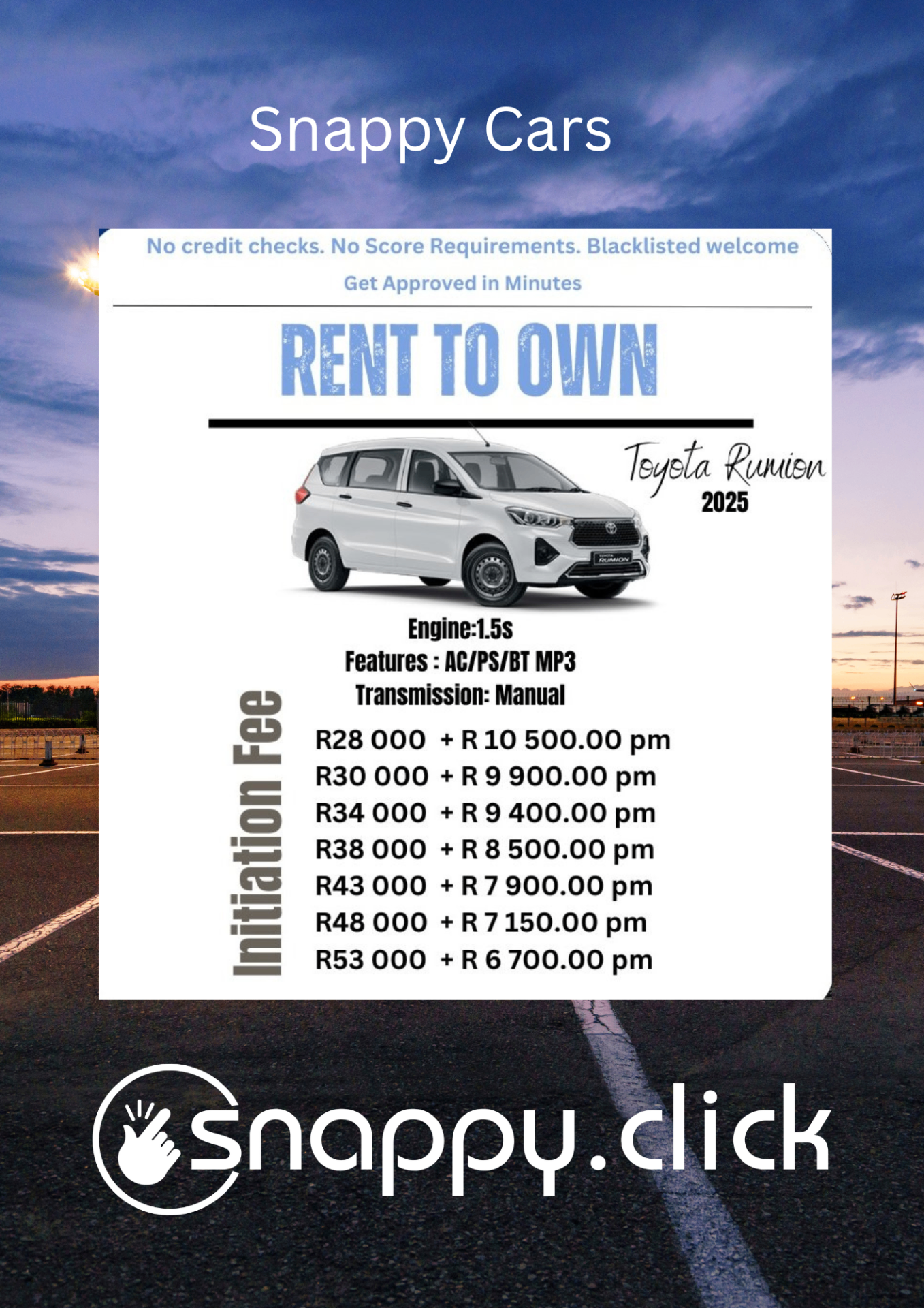 SnappyCars - Vehicle Finance & Car Rentals South Africa | Buy Cars No ...